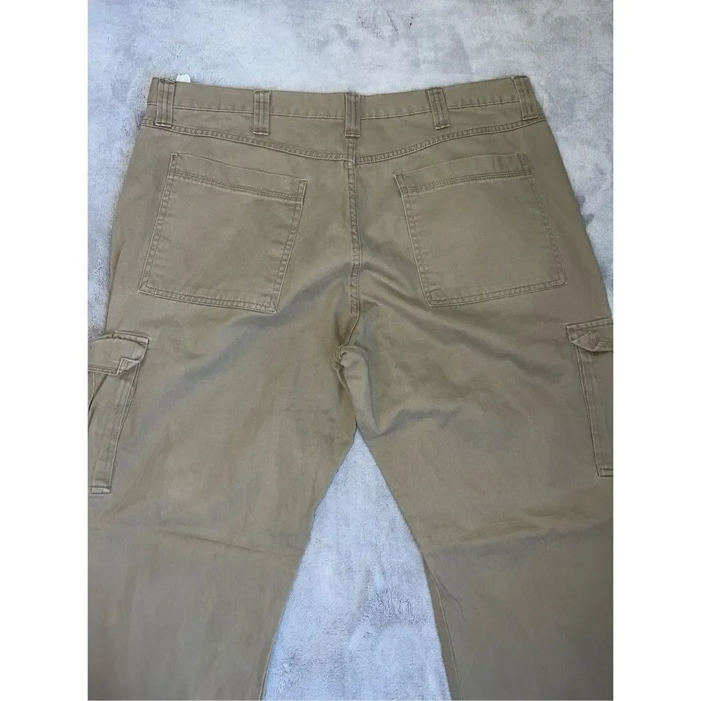 Wrangler Men’s Khaki Hiking Pants 40x30 Cotton Cargo